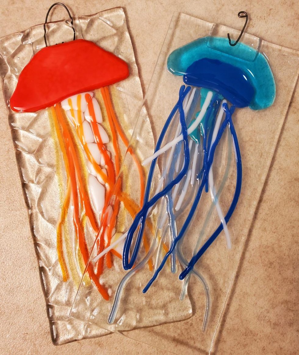 Jellyfish Suncatcher Polka Dot Pot